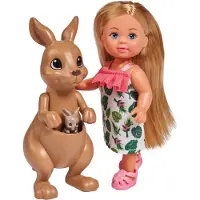 Simba Evi pop met kangoeroe en baby