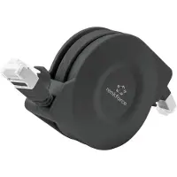 Renkforce Patchkabel mit Aufrollmechanismus Cat 6A U/FTP Flachkabel 1.5 m