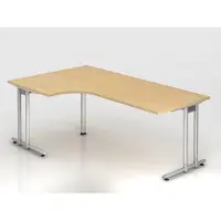 Hjh OFFICE PRO NANO 82 S - 200 x 120 Esdoorn/Zilver