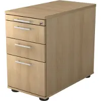 Hjh OFFICE PRO SIGNA SC40 RE - Rolcontainer Hout Eiken met ophangsysteem Rail handvat (kunststof)