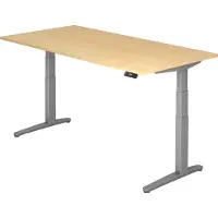 Hjh OFFICE PRO XBHM 2E SS - Esdoorn 200 x 100 Tafelhoogte I Elektrisch in hoogte verstelbaar