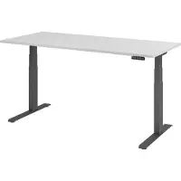 Hjh OFFICE PRO XDKB 19 G - Grijs 180 x 80 Tafelhoogte I Elektrisch in hoogte verstelbaar