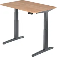 Hjh OFFICE PRO XBHM 12 GG - 120x80 Walnoot Tafelhoogte I Elektrisch in hoogte verstelbaar
