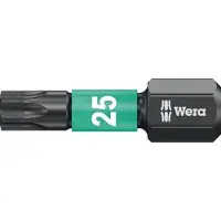Wera Bit 867/1 IMP DC T25, L 25 mm, 1/4 inch C6.3, slagpin, diamant-coating, doos à 10 stuks