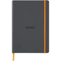 Rhodia Notitieboek Rhodia A5 lijn 80 vel 90gr titanium