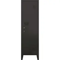En.casa Lockerkast Kurikka metaal 137x38x38 cm zwart []