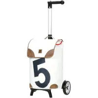 Andersen Shopper Trolley 'Unus Fun 360° ' cognac / zwart / wit