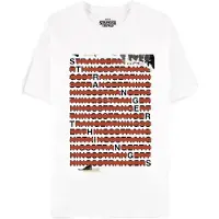 Difuzed Stranger Things Heren Tshirt -XL- Letters Wit