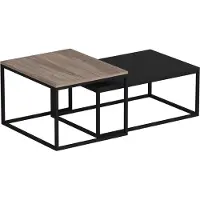 En.casa Salontafel set van 2 Aabenraa Eiken zwart