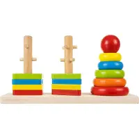 Gameloot Stapelspeelgoed met verschillende vormen in hout
