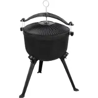 MASTER GRILL MG429 - Gietijzeren Jachthut Ketel - 8L - Stabiele Constructie - Inclusief Deksel