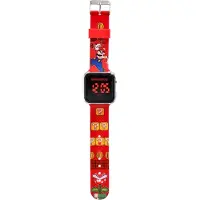 Otto Simon - LED Watch Super Mario - Kinderhorloge Met LED Display Voor Datum en Tijd - Rood