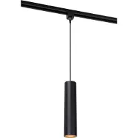Lucide TRACK FLORIS Hanglamp - 1-fase Railsysteem / Railverlichting - 1xGU10 - Zwart (Uitbreiding)