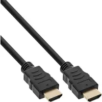 InLine HDMI High Speed kabel met ethernet, male / male, zwart/goud, 5m