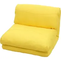 Mendler Slaapbank -E68, slaapbank functionele fauteuil inklapbare fauteuil, stof/textiel ~ geel
