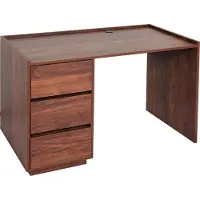 Mendler Bureau -J78, bureau computerbureau werktafel, lade, 78x121x60cm ~ walnoot look