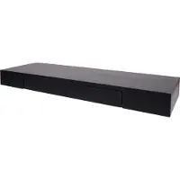 MCW Wandplank – Hangende Plank met Lade – Massief Palownia Hout – 80x25cm – Zwevend Design – Industrieel & Modern – Zwart