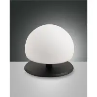 FABAS LUCE LED-tafellamp Morgana, dimbaar, wit / opaal, Slaapkamer, Glas, Modern, LED tafellamp