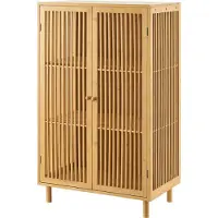 En.casa Bamboe kast Grong 110x66x40 cm houtkleurig
