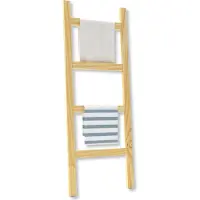 En.casa Handdoekrek Luumäki 120x47x2 cm houtkleurig