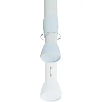 Relaxdays uitschuifbare gordijnroede - 150 - 280 cm - voor gordijnen & douchegordijnen - zonder boren - wit