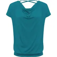 Yogistar Yoga-Shirt flowing batwing "ala" – petrol
