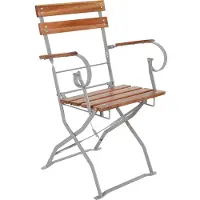 Mojawo Biertuin stoel, inklapbaar. Klapstoel voor de tuin. Tuinstoel met armleuningen. Gemaakt van acaciahout