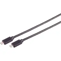 Shiverpeaks USB-C kabel | USB3.2 20 Gbps | PD 100W | 4K 60Hz | zwart | 2 meter