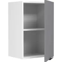 Hioshop Fasola keuken bovenkastje 40 cm 1 deur antracietgrijs, wit.