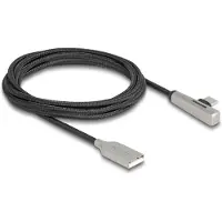 DeLOCK USB 2.0 Cable Type-A male to USB Type-C male angled with LED and Fast Charging 60 W 2 m