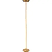 Lucide ZENITH - Vloerlamp - Ø 25,4 cm - LED Dimbaar - 1x20W 3000K - Mat Goud / Messing