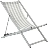 Beliani LOCRI II - Tuinligstoel-Wit-Aluminium