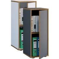 VCM Houten kantoorkast Dossierkast Kantoormeubilair Kast Salia 2-voudig breedte 30 cm Draaideur