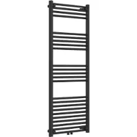 Neu.haus Handdoekradiator 'Voss' met 24 stalen stangen, 140 x 60 cm, zwart