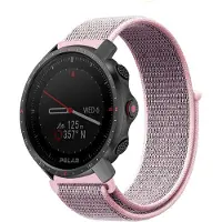 Strap-it Nylon smartwatch bandje - geschikt voor Polar Grit X / Grit X Pro / Vantage M / M2 / M3 / V3 - roze