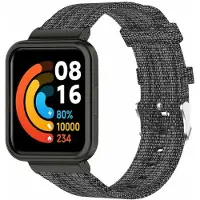 Strap-it Nylon Smartwatch bandje - Geschikt voor Redmi Watch 2 Lite nylon gesp bandje - grijs - Horlogeband / Polsband / Armband