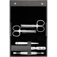 Zwilling Classic manicureset 5-delig echt leer, antraciet Manicureset 1 st