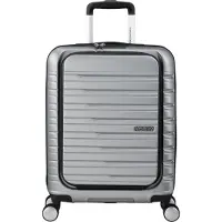American Tourister Flashline Spin. 55/20 Frontloader Cabin Trolley sky silver