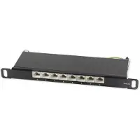 S-Conn S/CONN 08-67050, RJ-45, Cat6a, Zwart, SPCC, Thermoplastisch polyester (PBT), Installatie in een rack, 0,5U