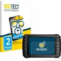 BROTECT - Screenprotector voor iCarsoft CR Max - Folie Beschermfolie transparant 2 Stuks