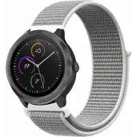 Strap-it Smartwatch bandje nylon - geschikt voor Garmin Vivoactive 4 45mm / Garmin Venu 2 - zeeschelp