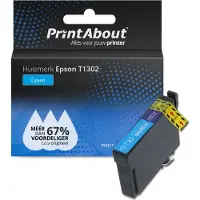 PrintAbout Inktcartridge T1302 Cyaan Hoge capaciteit geschikt voor Epson