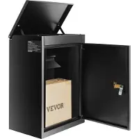 Vevor pakketbrievenbus 39 x 27 x 52,2 cm pakketbus 0,8 mm gegalvaniseerd stalen pakketbus met cijferslot brievenbus pakketvak draagvermogen 15-20 kg staande brievenbus 34,6 x 19,8 x 50 cm bezorggleuf