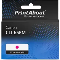 PrintAbout Inktcartridge CLI-65PM Foto-magenta geschikt voor Canon