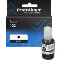 PrintAbout Inktcartridge 102 (T03R140) Zwart geschikt voor Epson