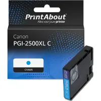 PrintAbout Inktcartridge PGI-2500XL C Cyaan Hoge capaciteit geschikt voor Canon