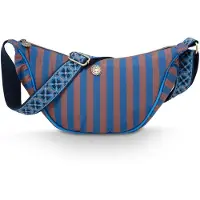 Pip studio Schoudertas Freya Half Moon Cross Body Bag Stripe Blue