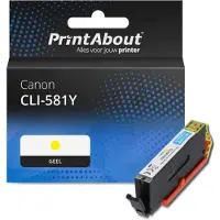 PrintAbout Huismerk Canon CLI-581 Y Inktcartridge Geel