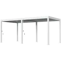 Orion Deluxe terrasoverkapping - 300 x 600 cm - Wit - Aluminium / Vrijstaande / Luxe overkapping - Tuinprieel / Carport / Veranda / Pergola