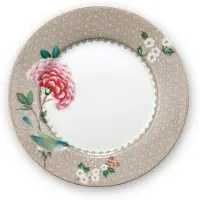 Pip studio Ontbijtbord Blushing Birds Khaki 21 cm (Set van 6)